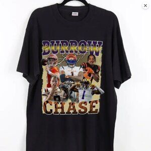 Joe Burrow and Jamarr Chase Joe Burrow Graphic shirt 90s football shirt tee